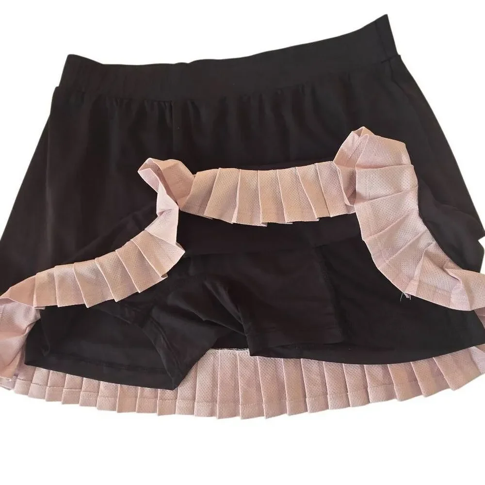 Tail Activewear Womens Pleated Tennis Pickleball Mini Skort Black Lilac Small